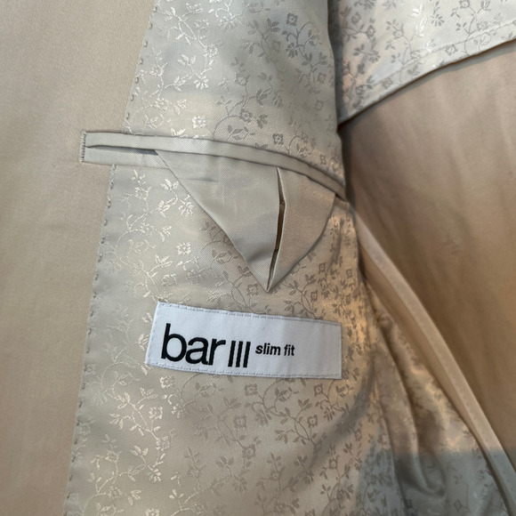 NWT Bar III Slim Fit Stretch Sport Coat Blazer, Tan, Men's 38R - Picture 6 of 7